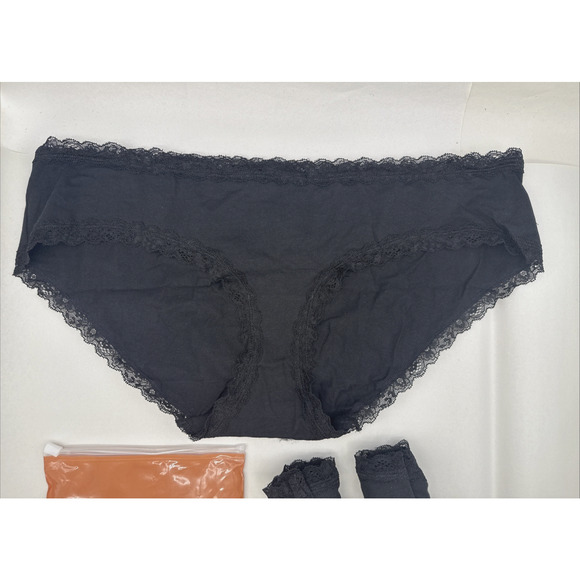 Women's Lace Trim Hipster Sexy Low Rise Panties Stretchy Underwear Cotton XXL.. - Picture 4 of 13